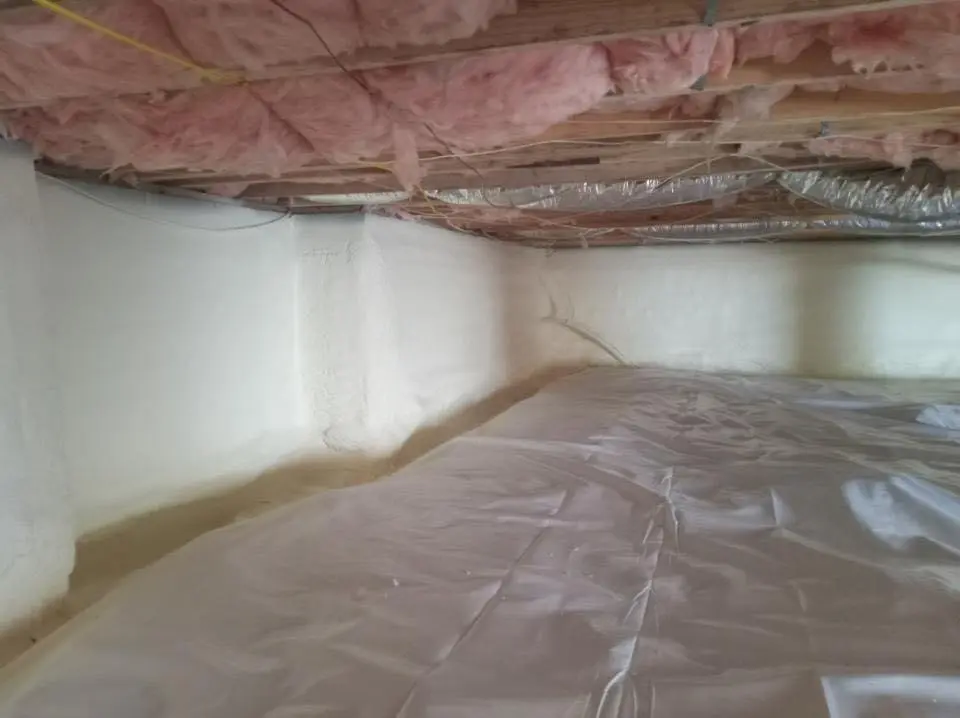Crawl space encapsulation with closed-cell spray foam for Roof Waterproofing in Bartonville